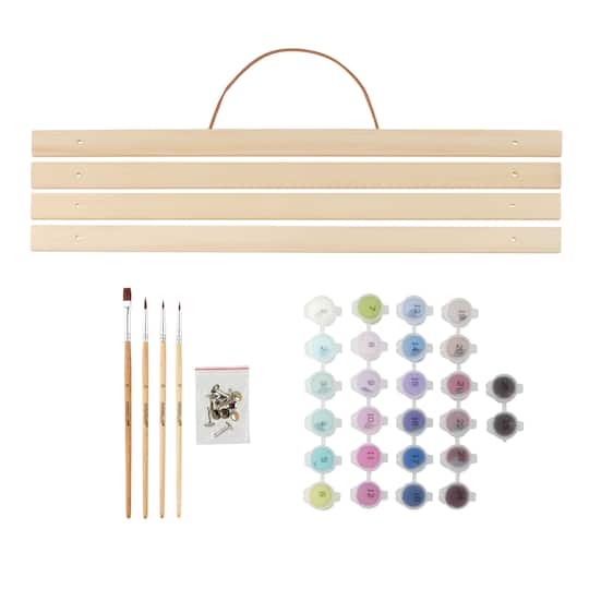 16" x 20" Northern Lights Paint-by-Number Kit with Wood Display Hanger by Artist's Loft®